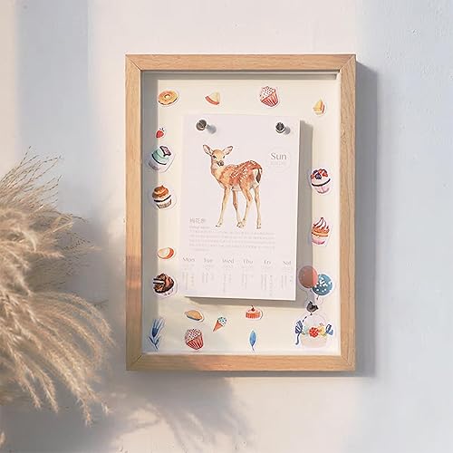 Miniatura 5 de Paquete de 2 cajas de sombra de 8 x 10 pulgadas, vitrina de madera natural, superficie de vidrio real, profundidad interna de 0.6 pulgadas para