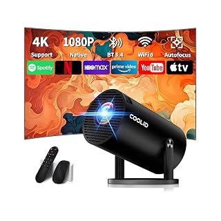 Mini Projector, Support 4K 1080P Portable Projector with Bidirectional WIFI6 5G and Bluetooth5.4, 270° Rotatable, Auto Keystone Correction, 35"-130" Video Projecto Compatible with HDMI/USB/Phone-Black - Amazon product rated Grade A