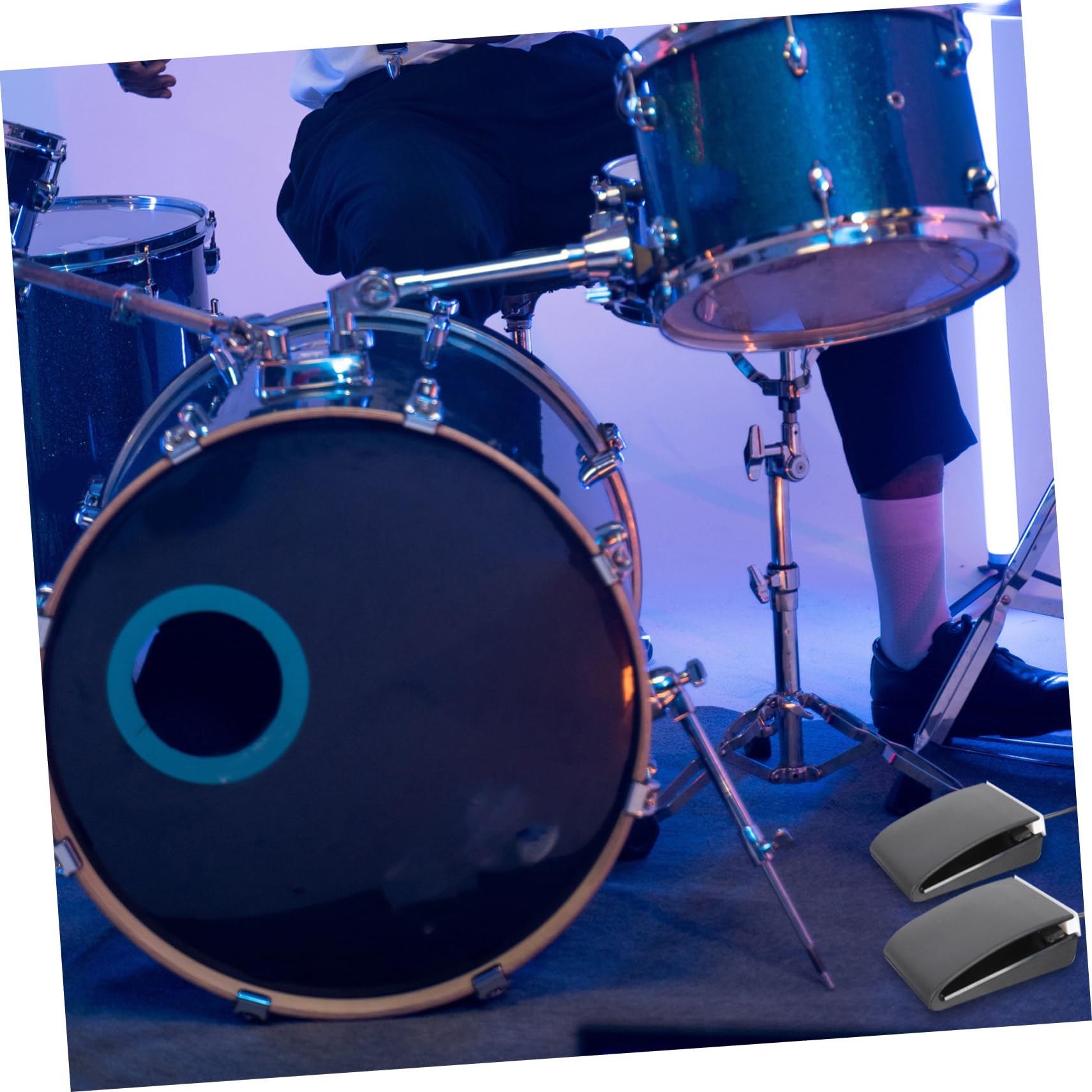 FUNOMOCYA Compact Piano Accessory Nonslip Drum Pedal for Electronic Piano Sustain Pedals for Keyboard Save Space