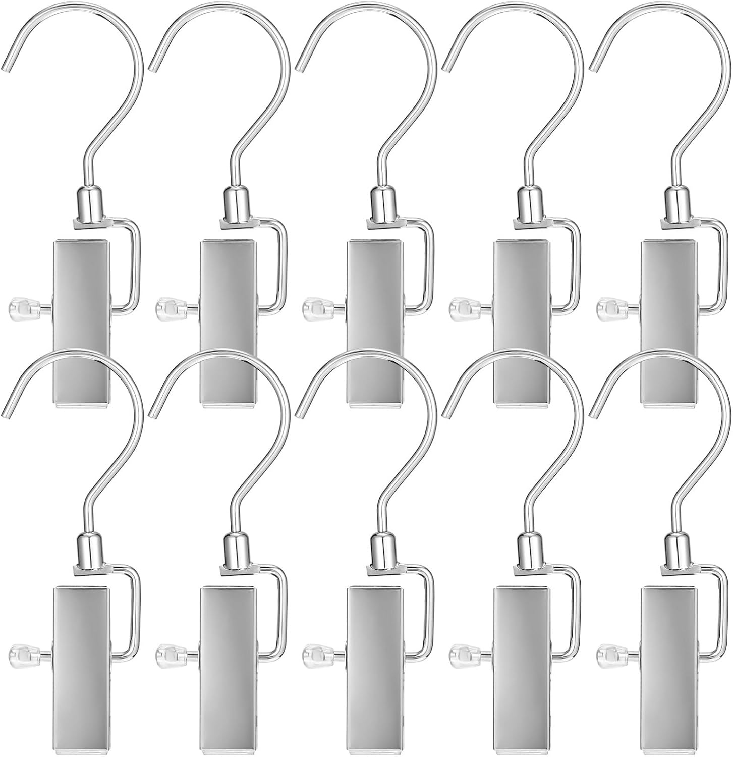 Zerodeko 10 Pack Metal Laundry Hangers with Swivel Hooks