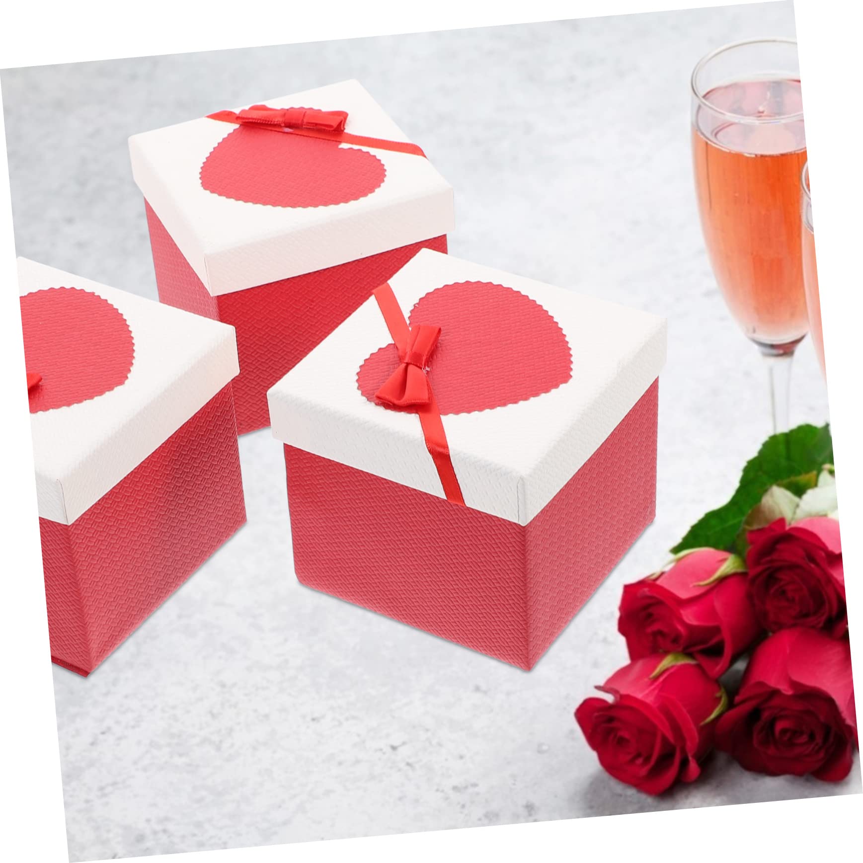 6pezzi Scatole Con Coperchio Da Pz Scatole Eleganti Per Matrimoni Compleanni e Natale Per Bomboniere e Feste Design Classico Senza Scritte