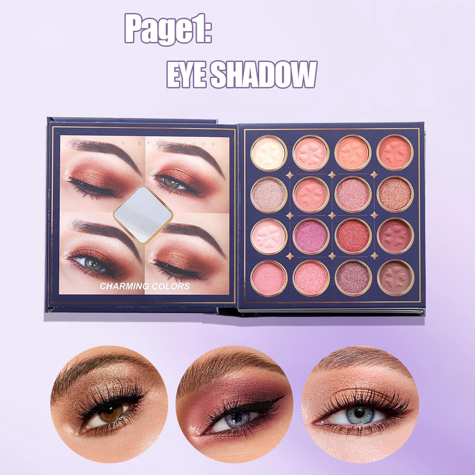 Palette Trucco Effetto Lunga Tenuta Fard Corrector Contorno | Palette di Trucco con Polvere per Contorno e Ombretti Ideale per Viso Occhi Labbra Compleanno Feste San Matrimonio