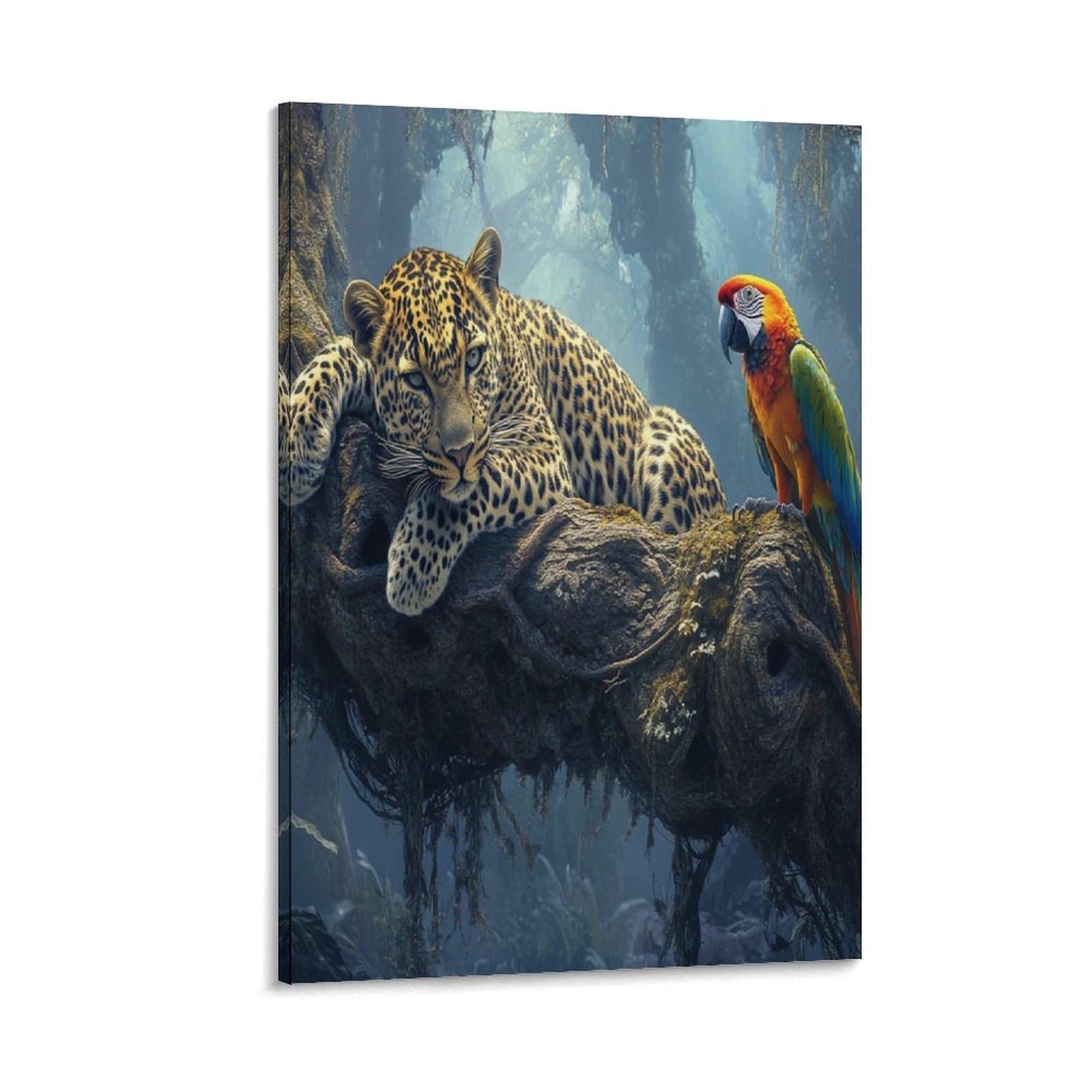Tableau léopard décoration murale impression sur toile 30x45cm - 6