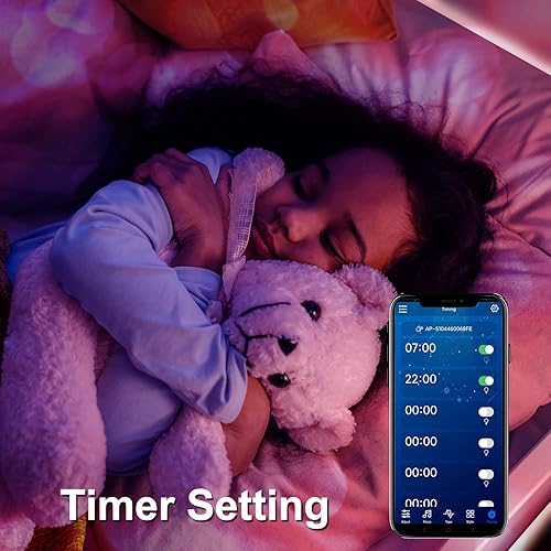 Miniatura 7 de DAYBETTER Tira de luces LED de 50 pies, luces LED RGB controladas por aplicación, control remoto de 24 teclas 5050 para dormitorio, sincronización