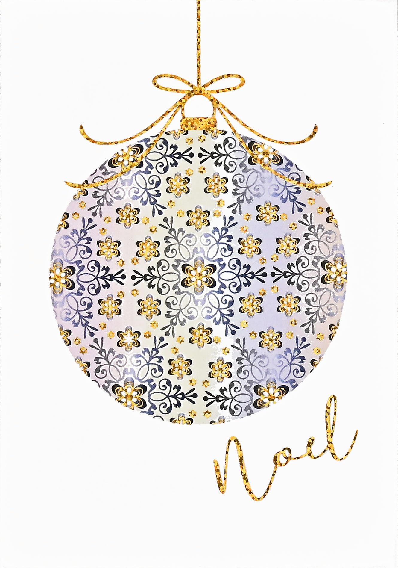 Cartes de vœux filigrane pour écrire vos messages de Noël en famille