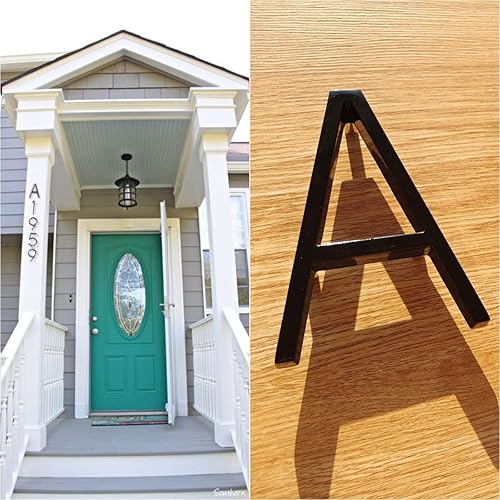 Vista 20 de Metal Numbers for House Outside, 5 Inch Modern House Numbers, DIY Floating Address Numbers with Screws, Rust Free Zinc Alloy, Silver Number 5