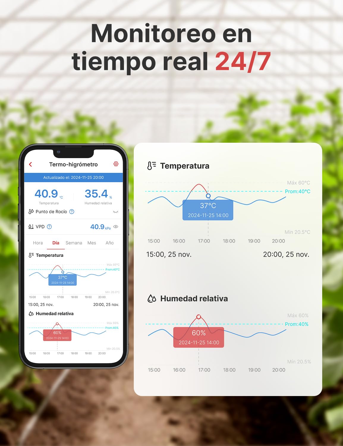 X-Sense termómetro higrómetro inalámbrico para interiores, control de temperatura y humedad vía app, la app requiere estación base SBS50, exportación de datos, 1 sensor STH51