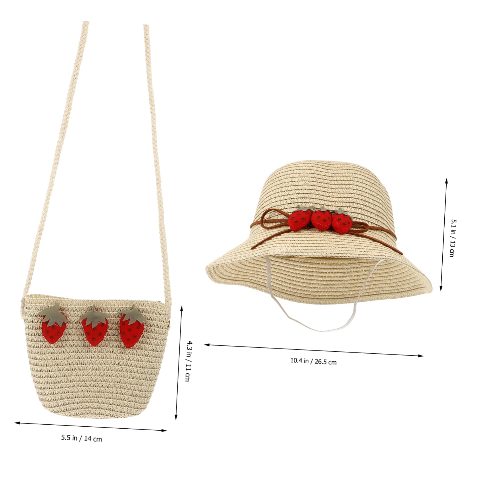 SHERCHPRY Tote De Sombrero Tejido Sombreros para Mujer Bolso Bandolera Sombrero De Pescador Tejido Sombrero para El Sol Sombrero De De Niña Pequeña Bolso De Hombro Papel Beige