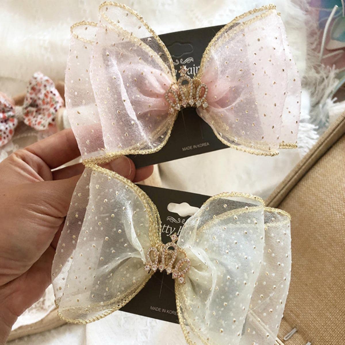 Ruban en organza à pois dorés pour travaux manuels et travaux manuels - Maille en dentelle et tulle - 2,2 m x 2,2 m