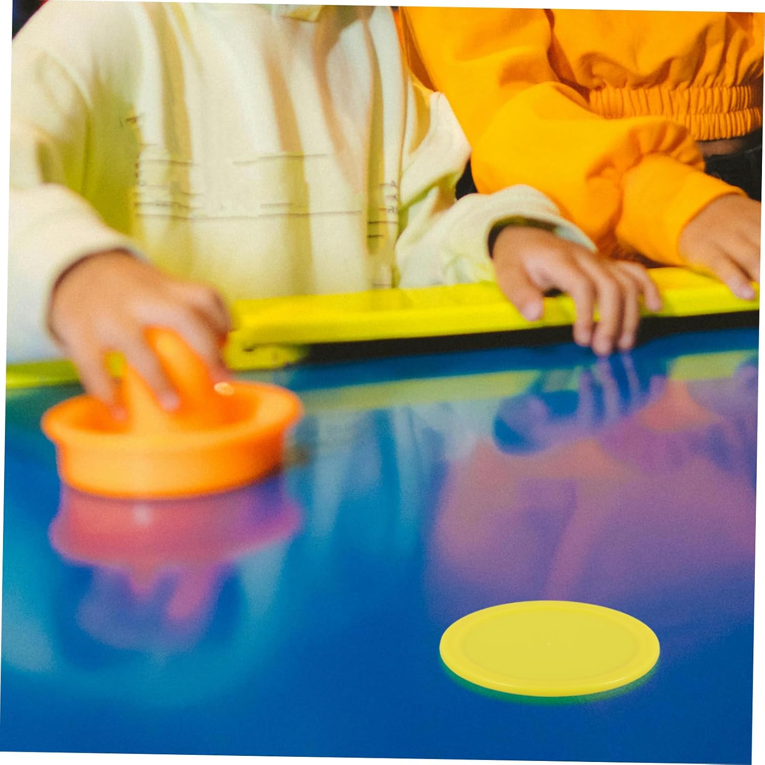 VICASKY 10pcs Table Hockey Pucks for Indoor Play Smooth Sliding Design for Enhanced Maneuverability Replacement for Desktop Ice Hockey Games
