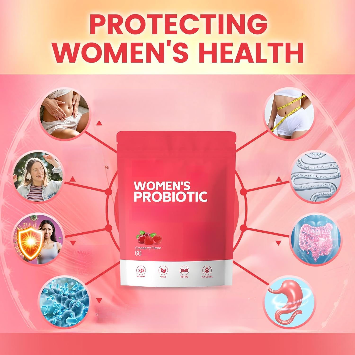 Canneberge vaginal femelle probiotique