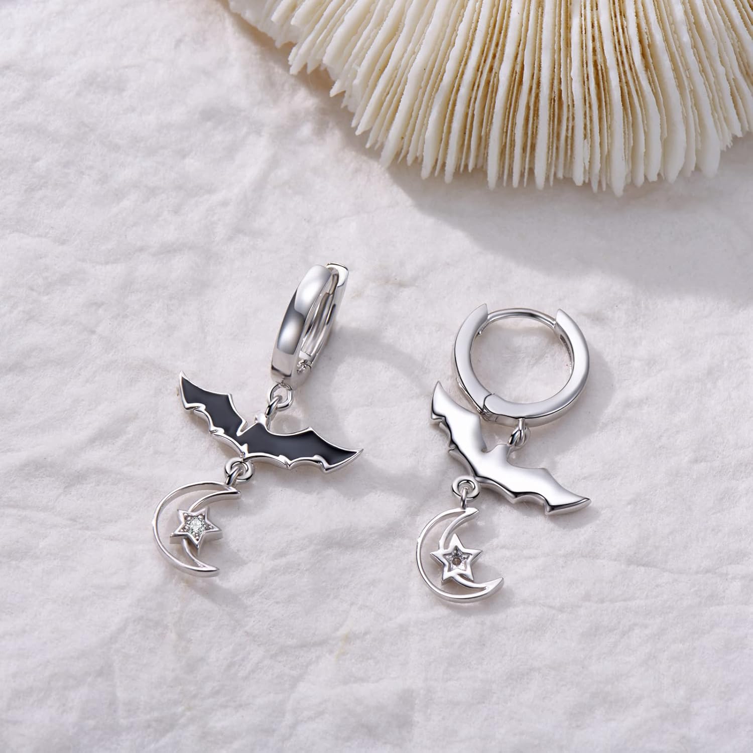 Sterling Silver Skull Pumpkin Dangle Earrings - Halloween Jewelry for Women - Image 3