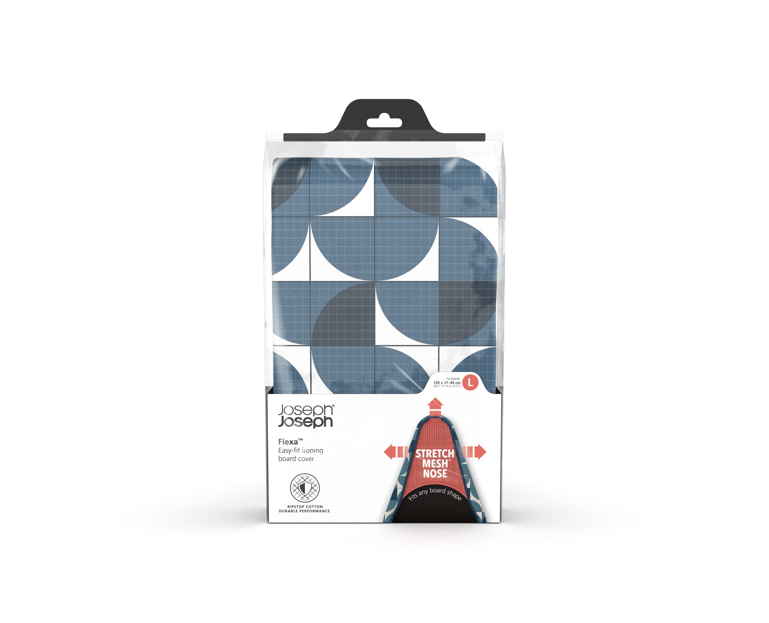Joseph Joseph Flexa - Housse de rechange élastique pour table à repasser 135 cm, convient à tous - Bleu mosaïque