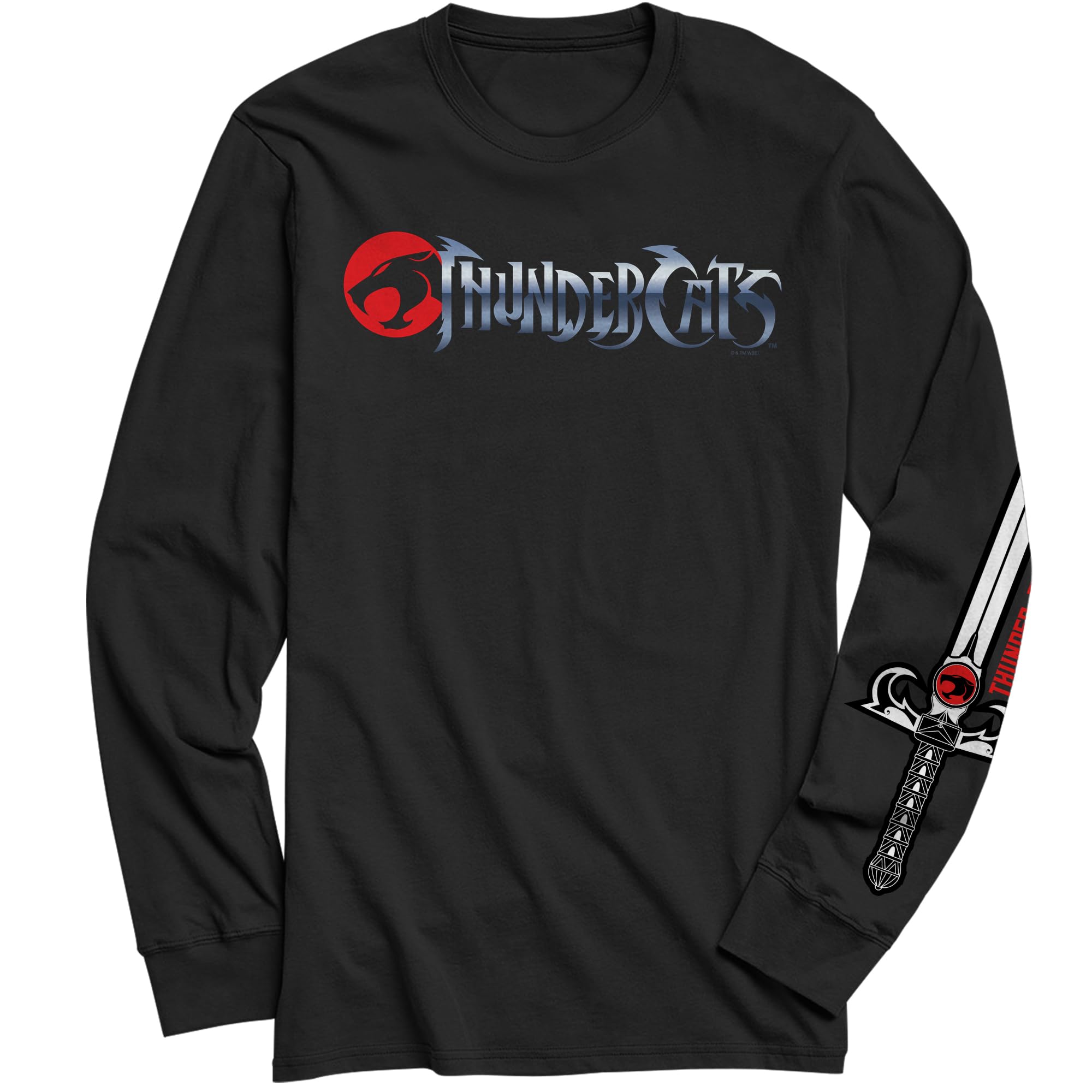 ThunderCats Logo Sword of Omens Mens Adult T-Shirt, Longsleeve Black, XXL