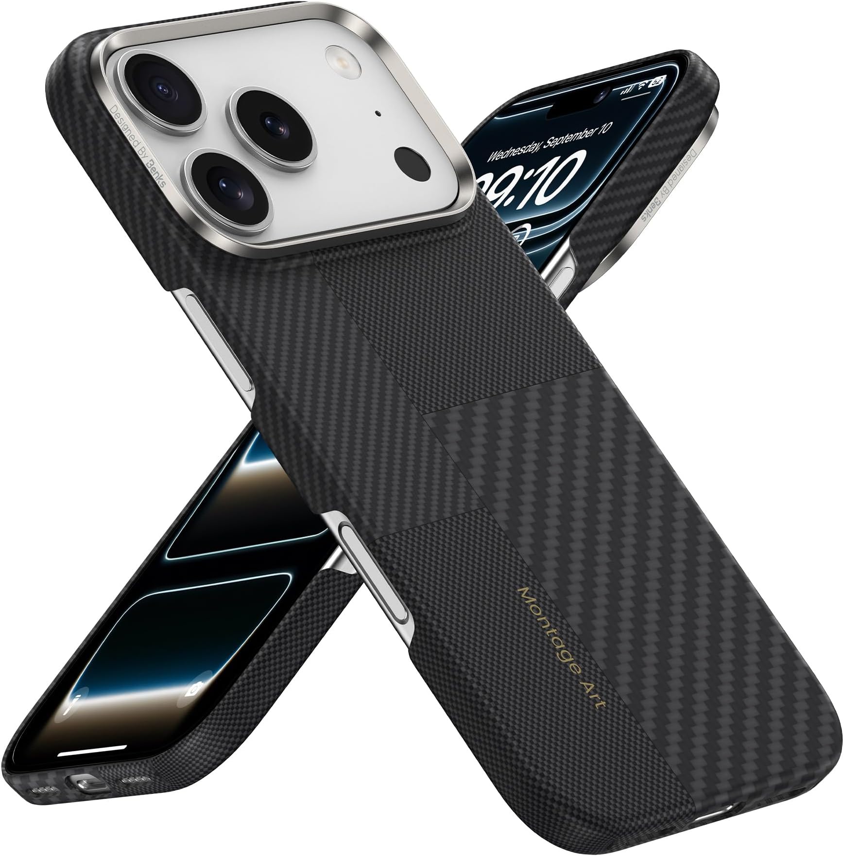for iPhone 17 Pro Case, Compatible with Magsafe, Montage ArmorAir Ultra Slim & Lightweight Minimalist Case Built with Dupont Kevlar 600D & 1500D Aramid Fiber