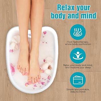 Ionic Foot Spa at Home Detox and Cleanse, 2.0 Ion Leg Spa, Ionic Detox Foot Bath Machine with Professional Tub Basin, Body Calf Relaxed and Relieved (Without Basin)