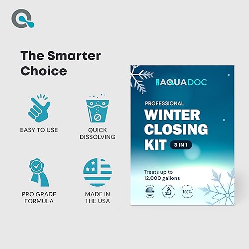 Miniatura 7 de AquaDoc - Kit de preparación para el invierno para piscinas, trata hasta 12,000 galones, kit de cierre de invierno de 3 partes para piscinas