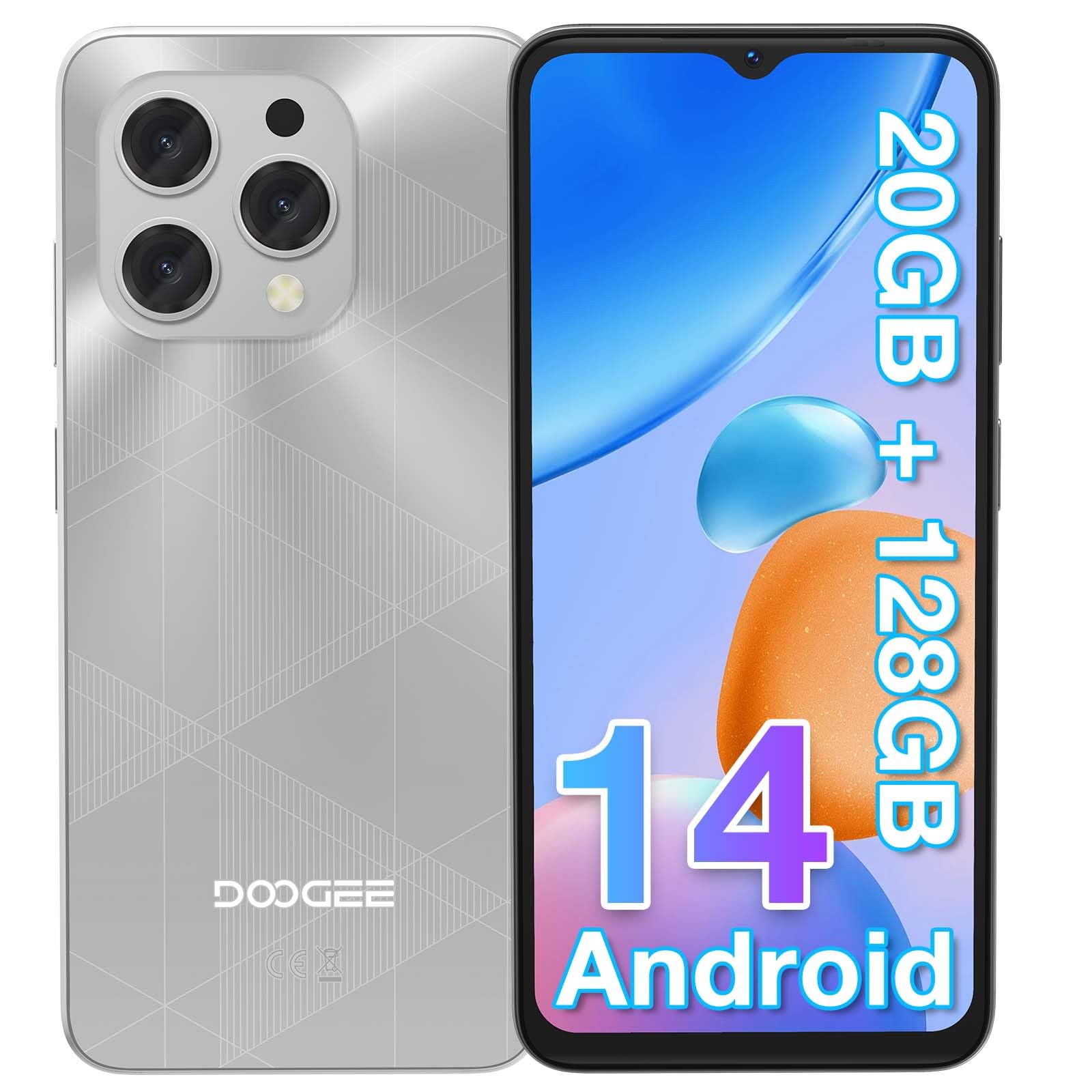 DOOGEE N55 Plus Android 14 Unlocked Cell Phone, 9GB RAM + 128GB
