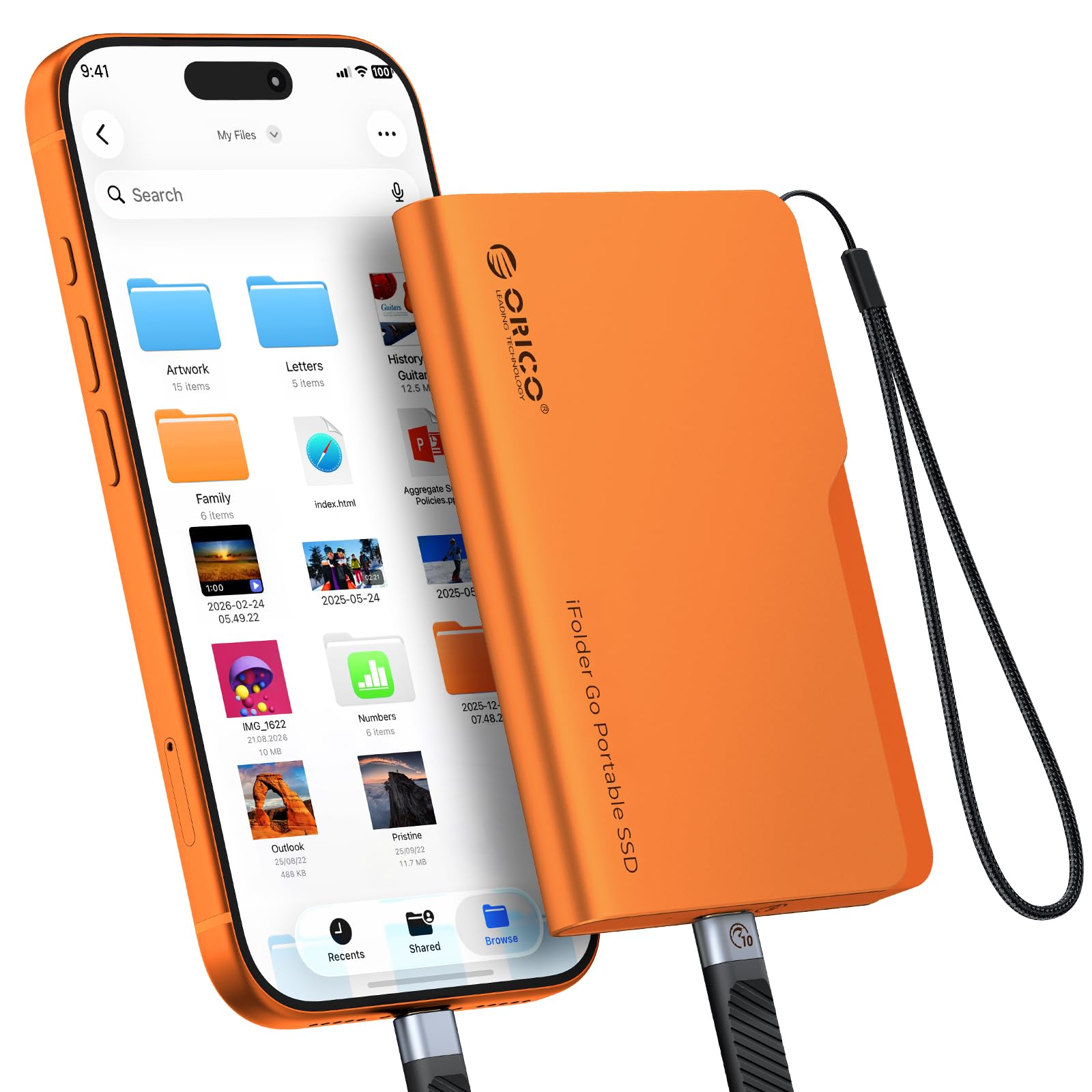 Amazon | ORICO iFolder Go 外付けSSD 1TB Type-C 5Gbps 高速転送