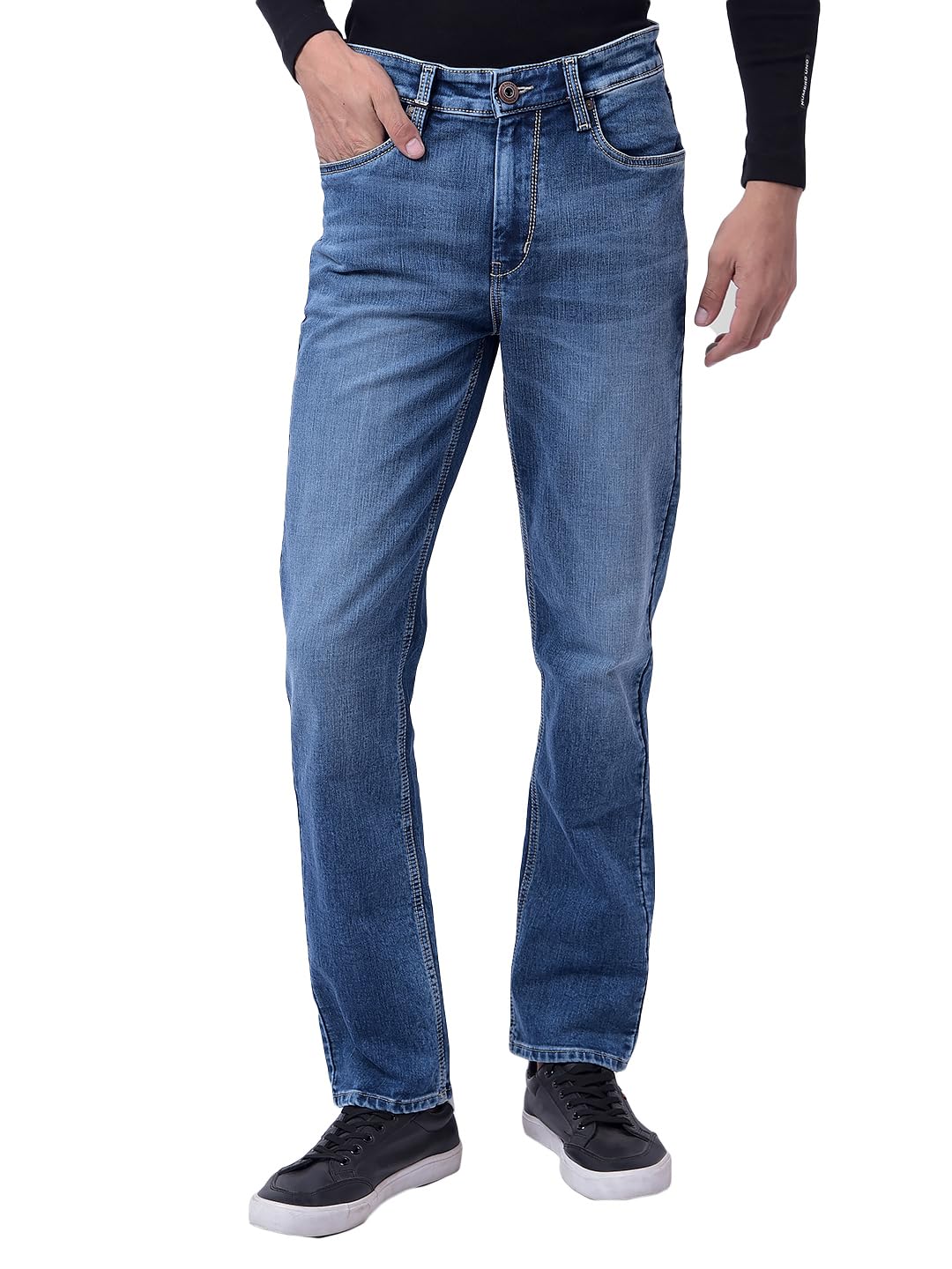 numero uno Men’s Blue Light Wash Slim-Fit Sustainable Jeans-picture-10
