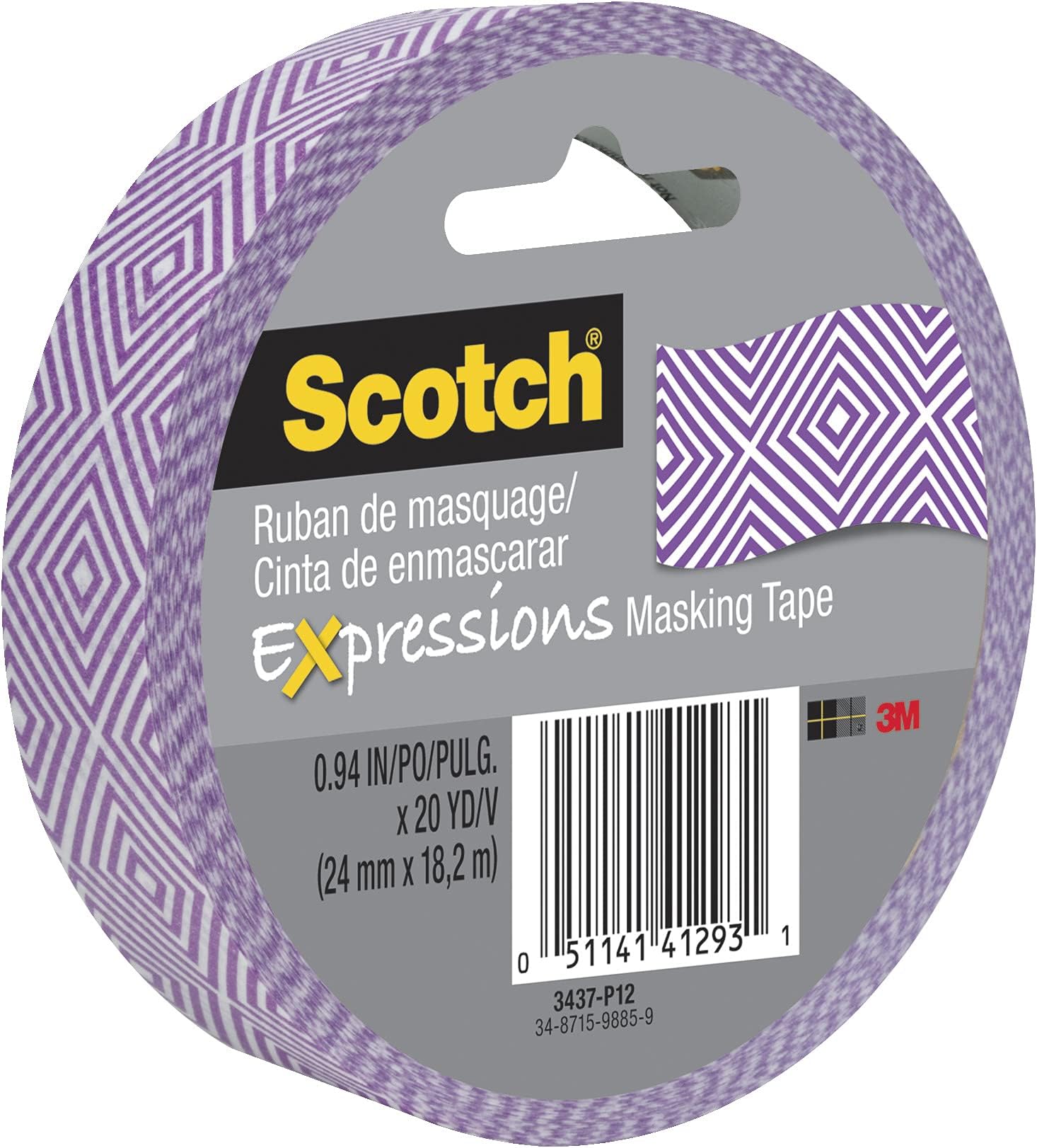 Scotch Expressions Masking Tape, 0.94 Inch x 20 Yards