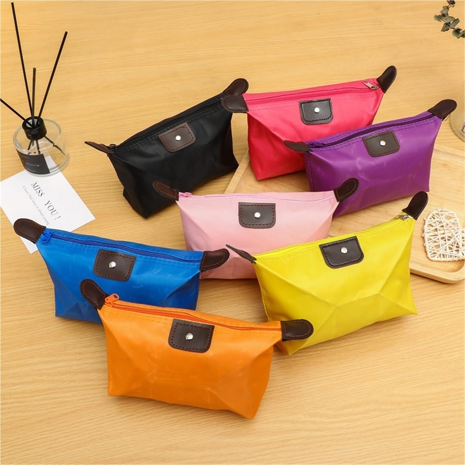 Bolsa de Maquillaje Plegable for Almacenamiento cosméticos for Mujer, Bolso portátil Viaje Multifuncional, 2 uds para Viajar(Black)