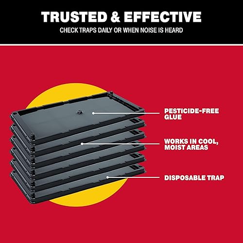 Miniatura 9 de Catchmaster - Trampas de pegamento para ratas ratones y serpientes 12 bandejas de pegamento