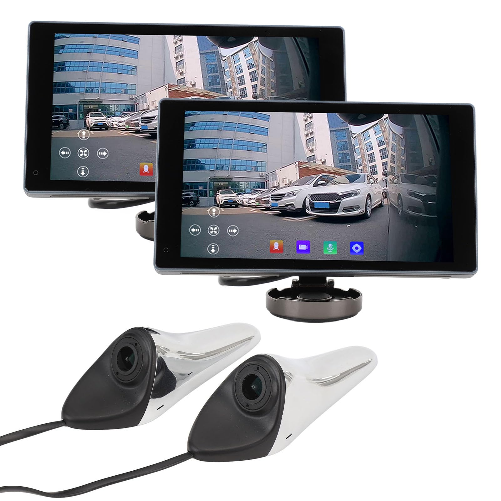 System kamer martwego punktu widzenia z boku, z 15-calowym ekranem dotykowym HD 1920 x 1080P, ostrzeżenie o martwym polu AI, nagrywanie DVR dla bezpieczeństwa pojazdu (SM502AI)