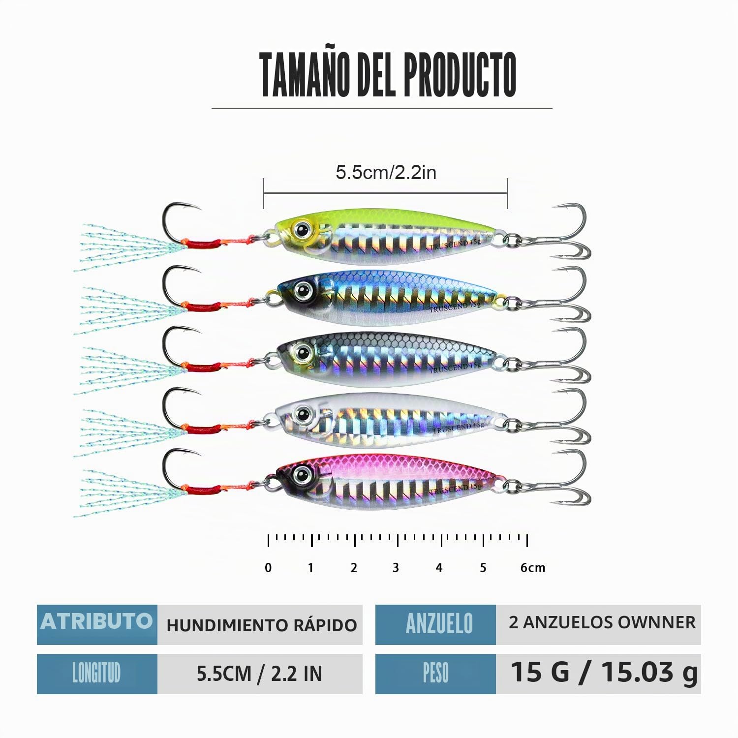 TRUSCEND Señuelos Giratorios para Pesca, Spinners Doble Cuchilla para Trucha, Lubina, Salmón