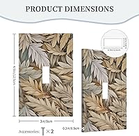 Vista 5 de Cubiertas Decorativas de Arte para Interruptores de Luz, Hojas de Otoño, Placa de Pared de Palanca Individual, Cubierta Decorativa de Interruptor