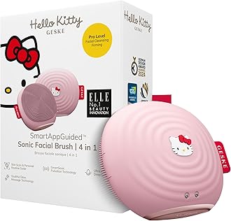 x Hello Kitty SmartAppGuided™ Sonic Facial Brush | 4 in 1 | Electric Facial Cleansing Brush | Skin Cleansing Brush | Facial Brush | Daily Skincare Routine| Facial Massager & Skin Care