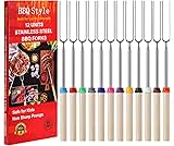 12 PCS Marshmallow Toasting Forks, Smores Sticks for Fire Pit, Telescoping Marshmallow Roasting Sticks Barbecue Forks for Hotdog Hot Dog Bonfire Smores Skewers for Open Fire Pits Campfire Camping