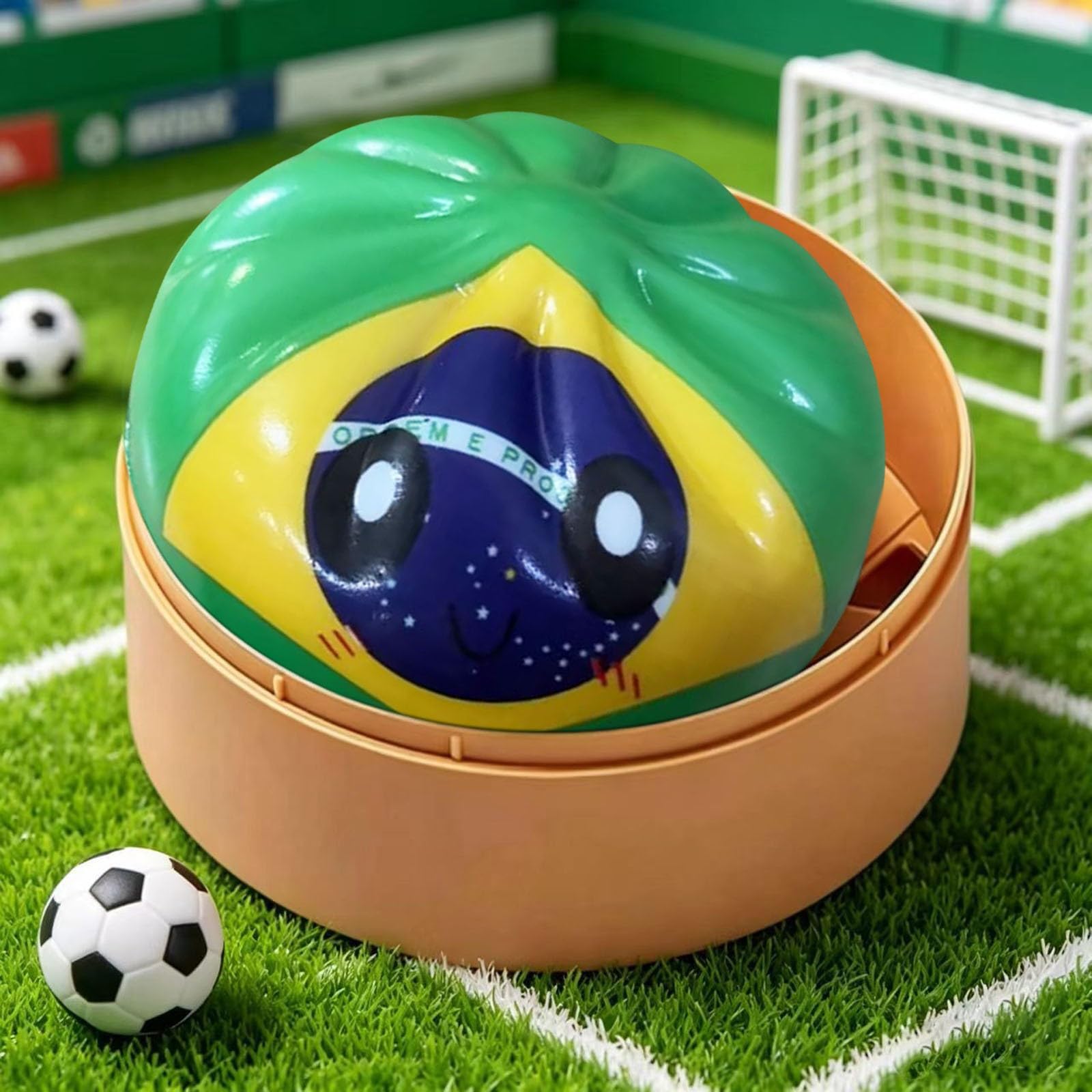 Flag Dumpling Squishy, 2026 Football Cup Dumpling Squishy with Storage Box, National Flag Mystery Dumplings Squishise, Cute Dumplings Decor Gifts for Adults Anxiety Relief, Giant Mystery Box Decor