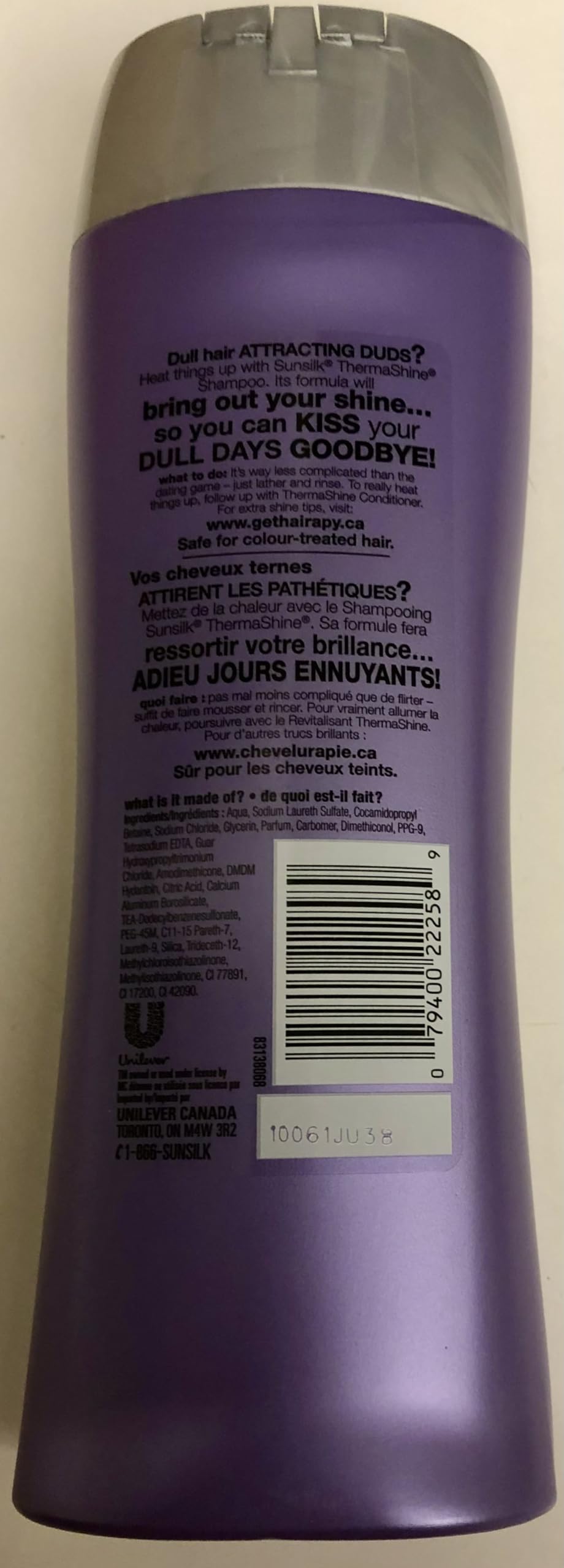 Sunsilk Thermashine Shampoo, 12 fl. oz. (one bottle)