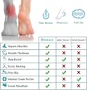 BAERFIT 2 Pairs/4 Pcs Shoe Insole Reusable Soft Shoe Inserts Heel Cushion Pads Self-Adhesive Foot Care Protector Grips Liners Loose Shoes Heel Pain Relief Bunion Callus Blisters for Men & Women gallery image