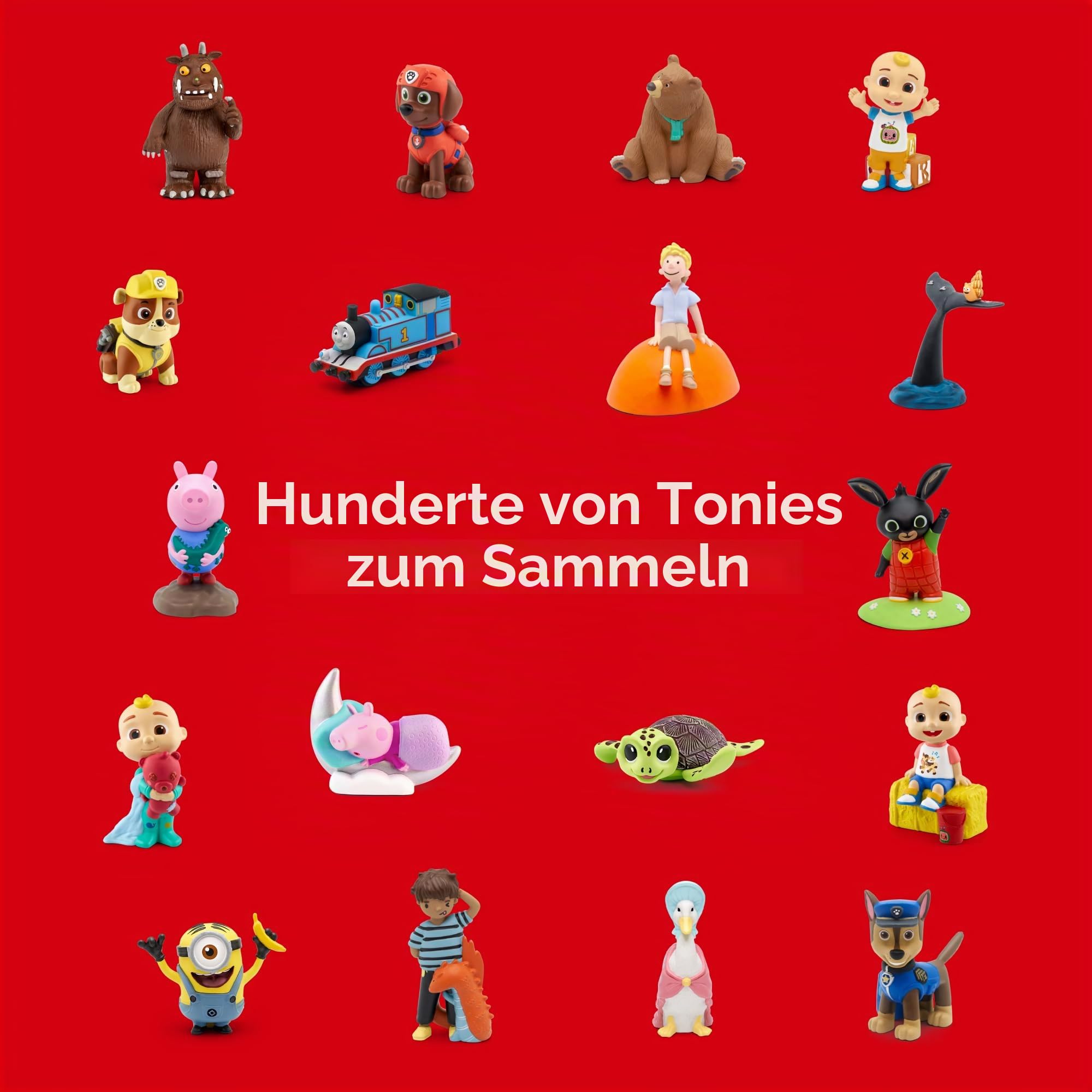 Tonies Starterset: Toniebox, grau + 1 Creative-Tonie - Hörbuch-Player und Musik-Player für Kinder - Spielzeug für Jungen und Mädchen im Alter von 3-7 Jahren