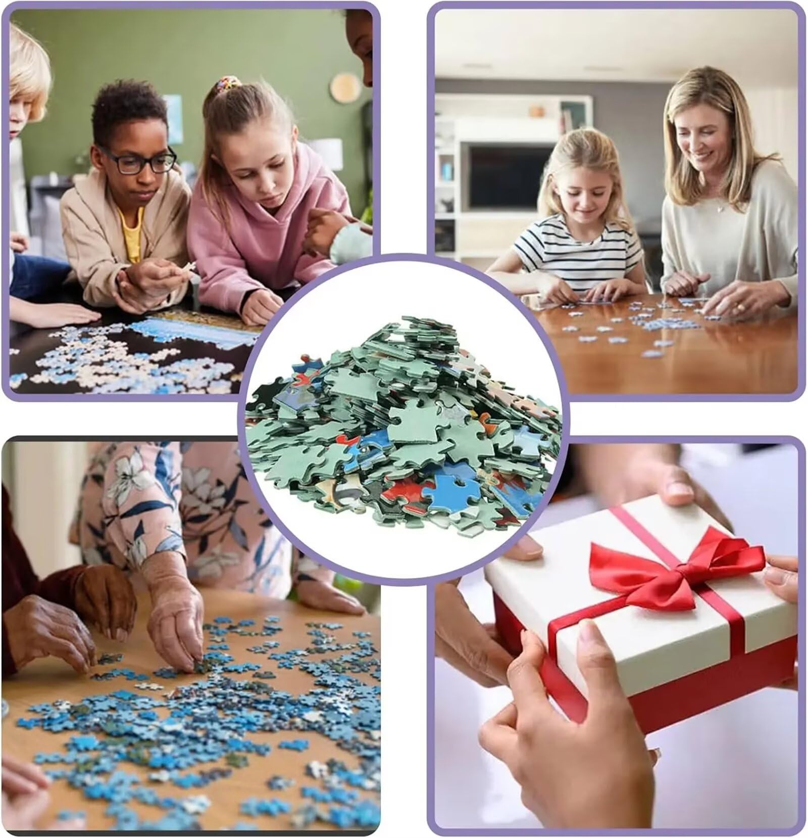 Puzzle 1500 pezzi,Edifici per bagagli per ragazze Puzzle per adulti,Jigsaw Puzzle s per Adulti e Bambini Idea Regalo per Lei o Lui Frameless