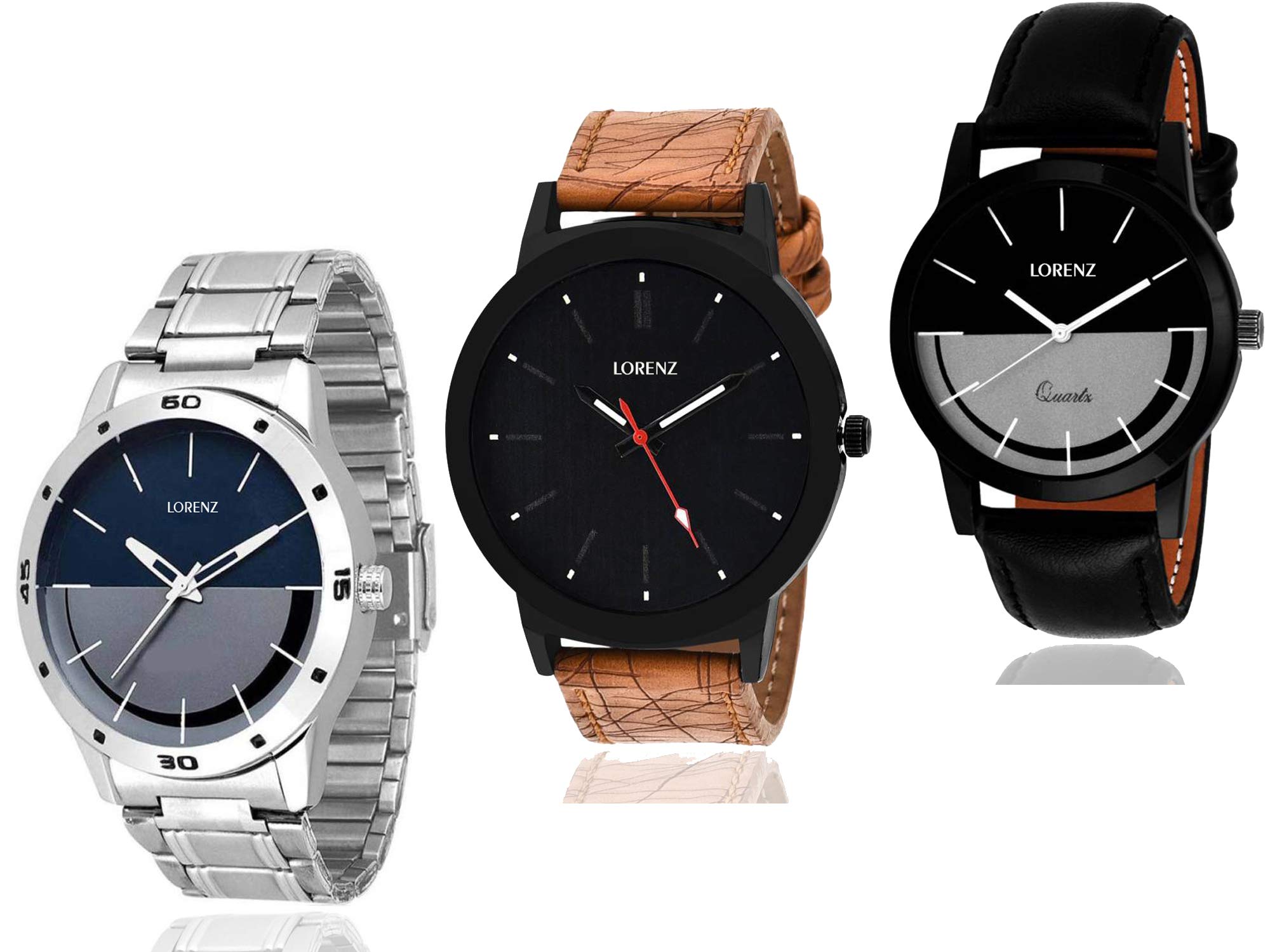 LORENZ Set of 3 Mens Watches | Watches for Boys | MK-465361A (B07LFHXNLK) Amazon Price History, Amazon Price Tracker