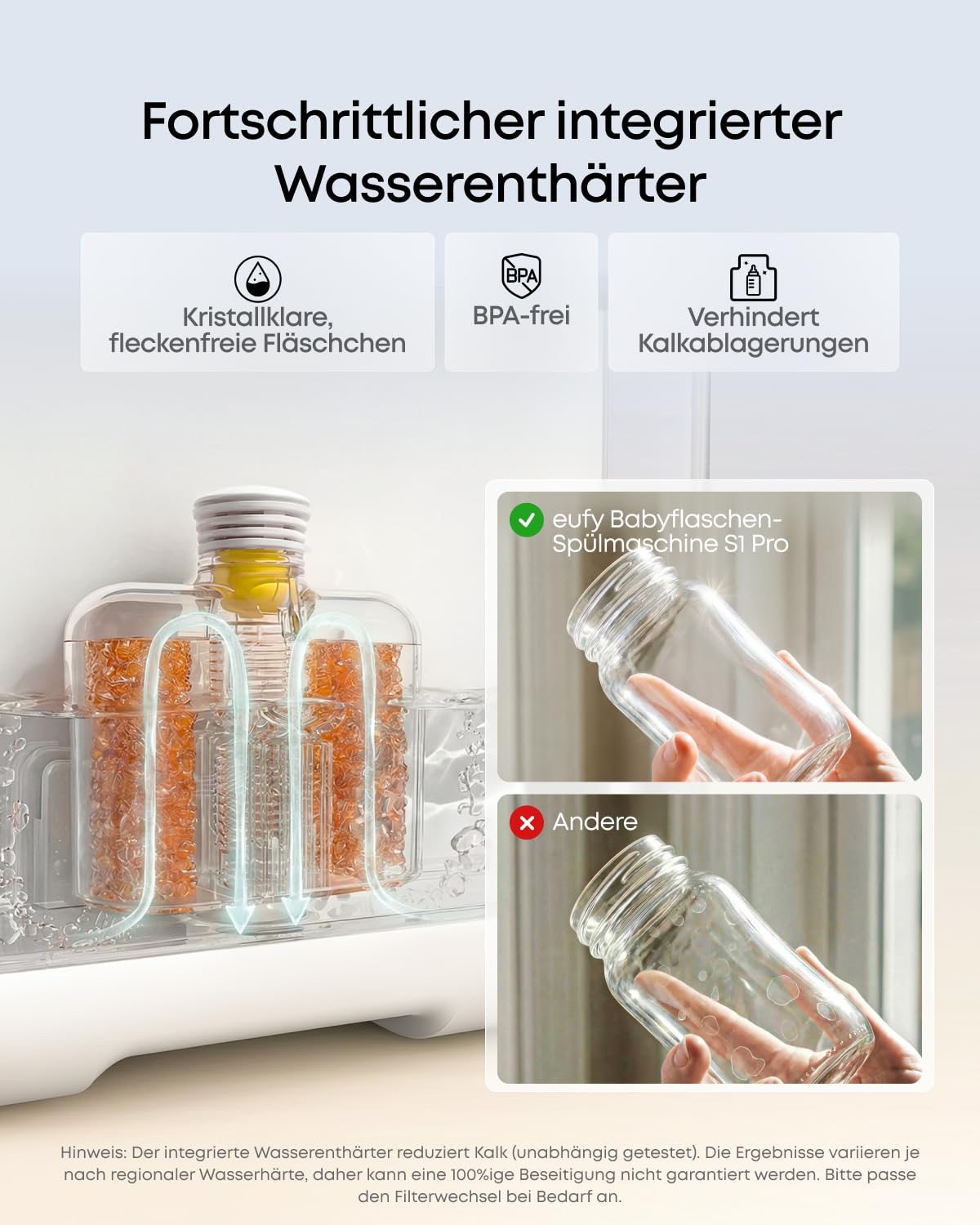 eufy 6-Monats-Wartungsset für Babyflaschen-Spülmaschine S1 Pro, Pflegeset mit integriertem Wasserenthärter (3 Stück), Reinigungstabs (180 Stück), Entkalkungstabs (6 Stück) und Filter