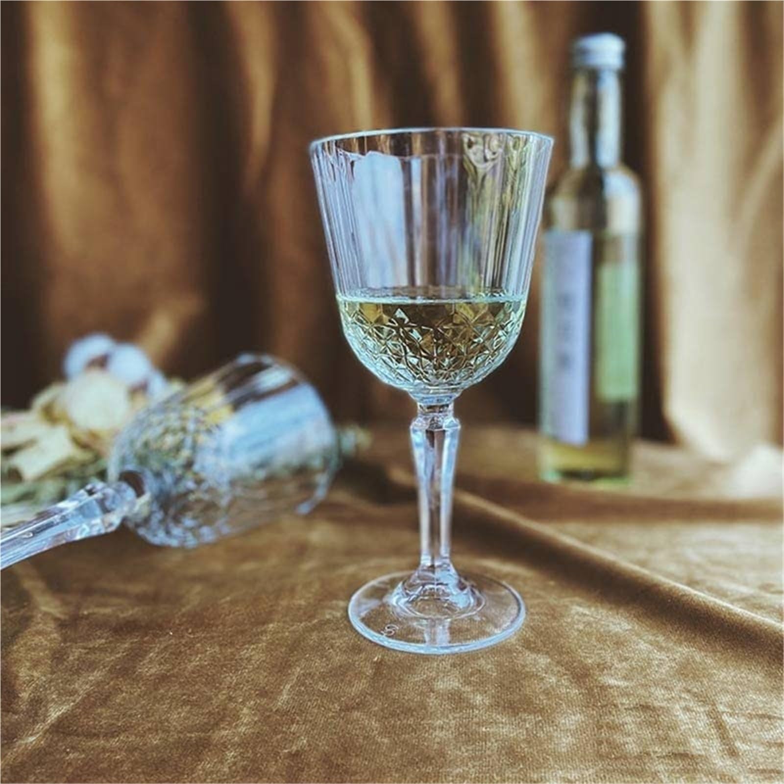 Europäische geschnitzte Weingläser, Champagnerglas, transparenter Kelchbecher for Zuhause, Hochzeit, Bar, Party, Geschenk, Trinkgeschirr Getränkebecher