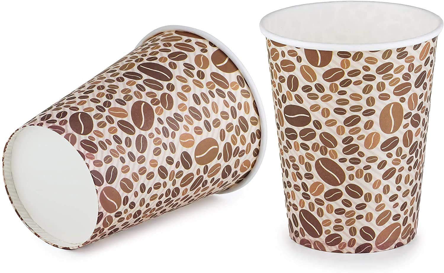 Lot De 50 Gobelets Jetables En Carton Pour Boissons Chaudes Et