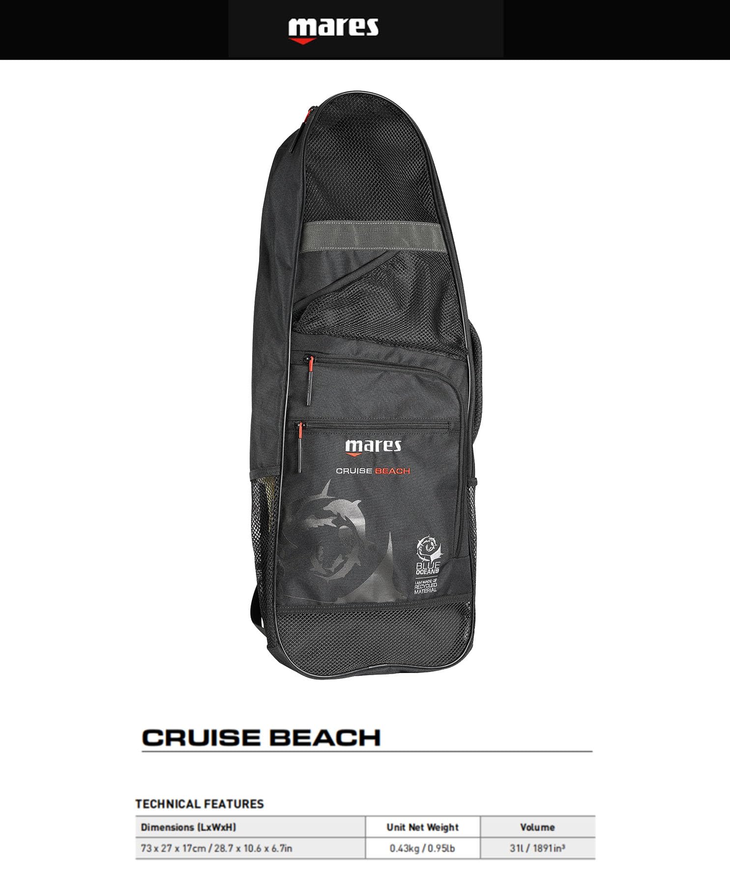 Mares Cruise Beach Gear Bag One Size