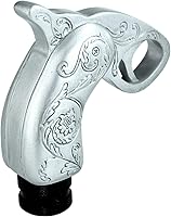 Arenbel Silver Pistol Grip Racing Gear Shift Knob - Universal 8/10/12mm Adapters for Manual Auto Cars SUVs Trucks