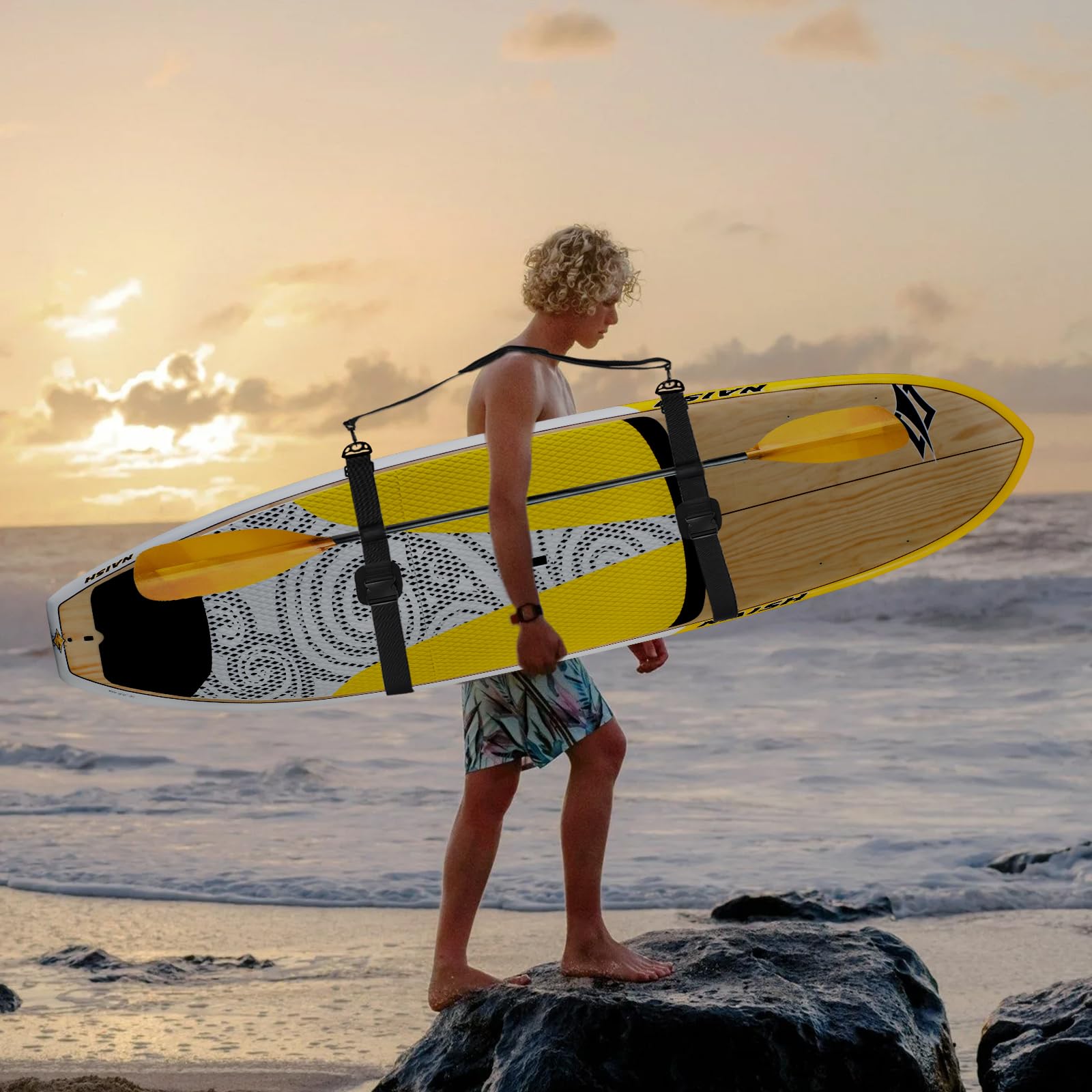 Correa de Tabla de Surf, Ajustable Correa de Transporte de Kayak, Sup,Tabla de Remo, Canoa, Stand Up Paddleboard