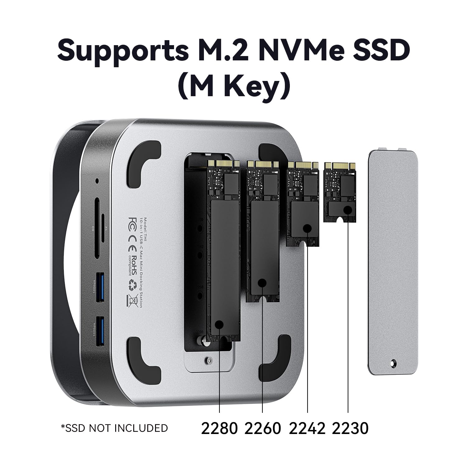 Mac mini M4ドック 10-IN-1 1TB M.2 SSD Amazon.com: Satechi Mac mini M4 Hub & Stand with NVMe SSD