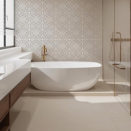 Miniatura 3 de Plantillas de pared para pintar con patrón grande de 12 x 12 pulgadas, plantillas de suelo grandes reutilizables, plantillas de azulejos simples