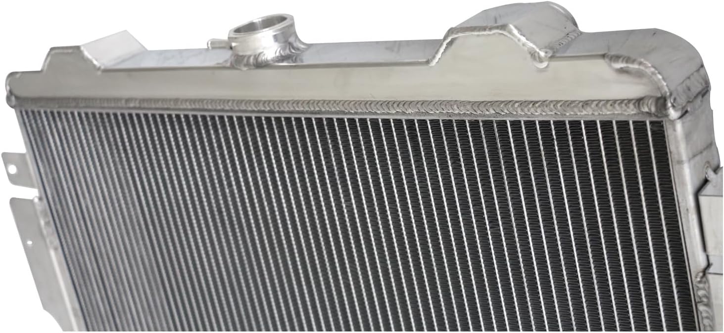 Aluminum For 1973-1976 74 75 Dodge 3Row Radiator Dart,Plymouth Duster Valiant Scamp 5.2/5.6/5.9L V8 25"× 18"