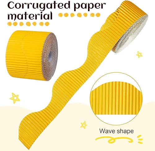 Miniatura 5 de Harloon 6 tableros de anuncios de 300 pies, bordes decorativos para el aula, tablón de anuncios, decoración de tablero de anuncios para profesores,