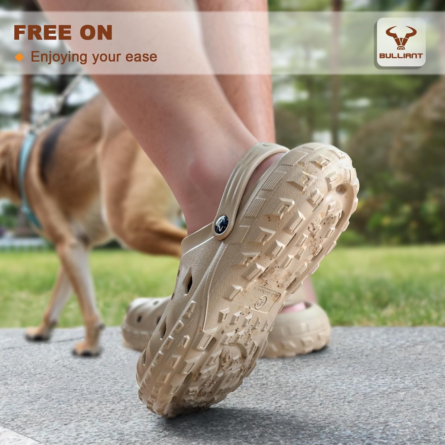 BULLIANT Men Clogs,Comfortable Mules Sandals for Men Women Cushioned Footbed Arch Support-EVA Ligthweight 8 Women/6.5 Men Camel6550 image 4 of 6 B0DS5HXHFG