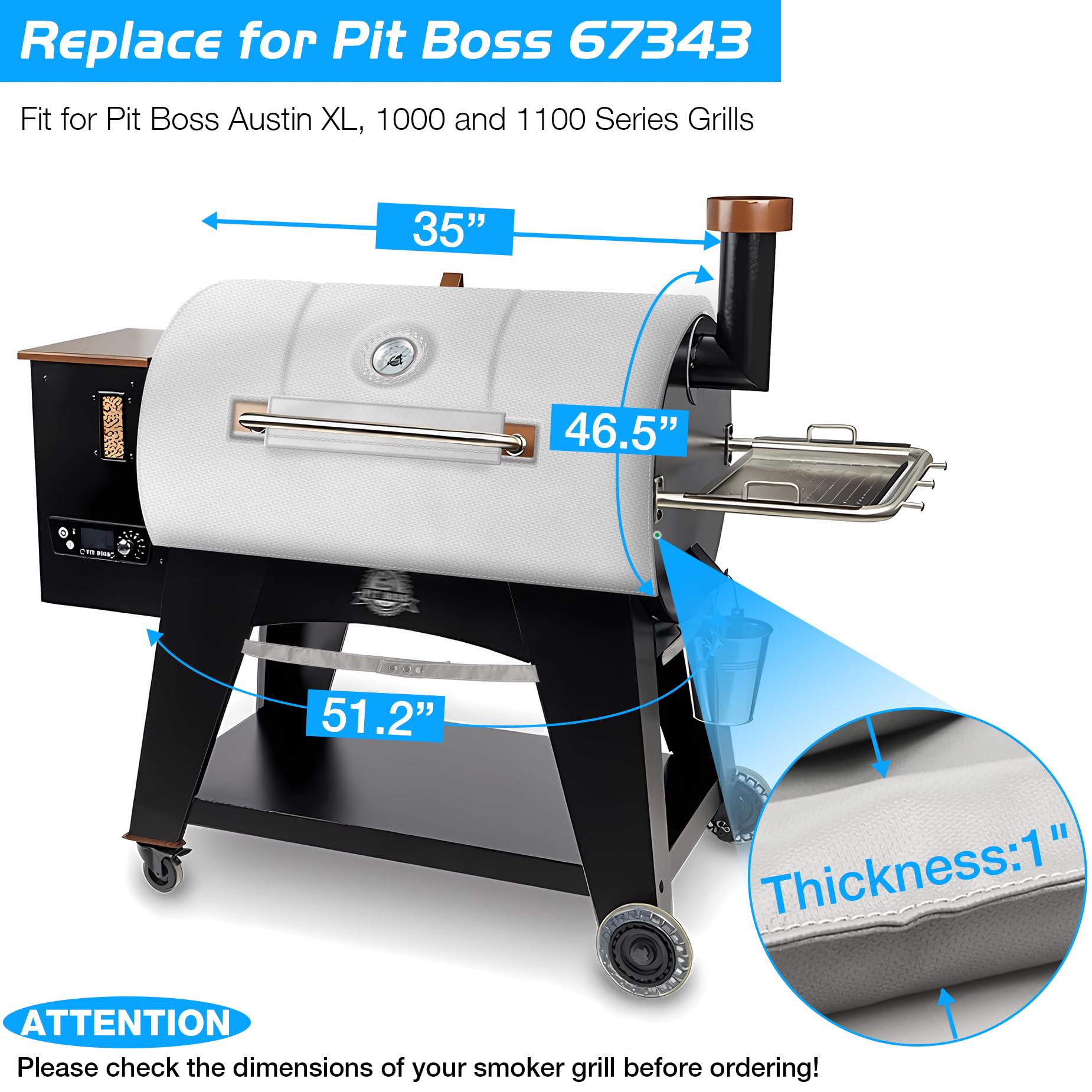 Smoker Pellets Grisun Grill Blanket For Pit Boss 1000 Series